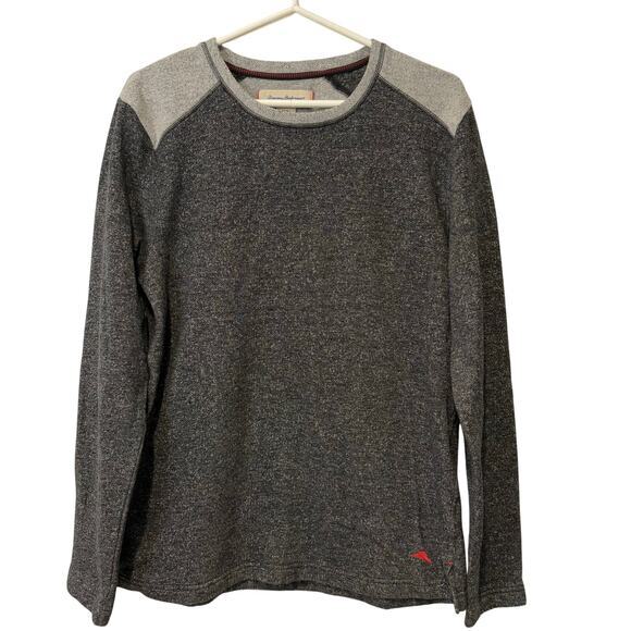 Tommy Bahama Mens‎ Medium Crewneck Fleece Sweatshirt Heather Gray Cozy Warm - Picture 1 of 7